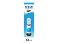 Epson 504 - 70 ml - cián - original - recarga de tinta - para EcoTank L4150, L4260, L6161, L6171, L6191, L6270