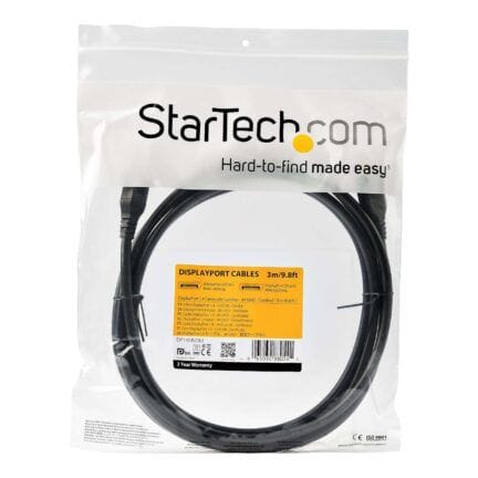 StarTech.com Cable DisplayPort 1.4 de 3m - Certificado VESA - 8K 60Hz - HBR3 - HDR - Cable de Monitor DP a DP -  UltraHD 4K 120Hz (DP14MM3M) - Cable DisplayPort - DisplayPort (M) enganchado a DisplayPort (M) enganchado - DisplayPort 1.4 - 3 m - compatibilidad con 8K - negro - para P/N: CDP2DPHD, CDP2DPVGA, SV231QDPU34K, TB32DP14