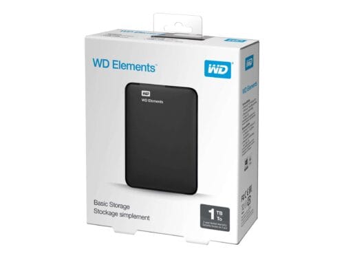 WD ELEMENTS Almacenamiento portátil WDBUZG0010BBK - Disco duro - 1 TB - externo (portátil) - USB 3.0