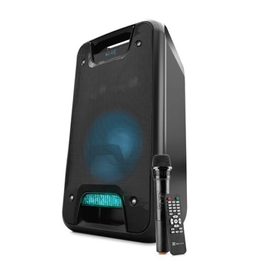 Klip Xtreme KLS-651 - Speaker system -  KLS-651 - Black - 1000 WATTS - Micrófono inalá­mbrico - Efectos de luces - Reproducción de 11 horas - Alcance inalámbrico: 10m - Conectividad: Con cable e inalá­mbrica (no incluye micrófono cableado)