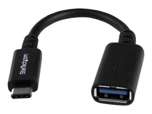 StarTech.com Adaptador USB 3.1 Type-C a A - Conversor USB-C - Adaptador USB - 24 pin USB-C (M) a USB Tipo A (H) - USB 3.0 - 15.2 cm - negro - para P/N: DK31C3HDPD, DK31C3HDPDUE, DKM30CHDPD, DKM30CHDPDUE, PEXUSB312A1C1H, PEXUSB312A2C2V