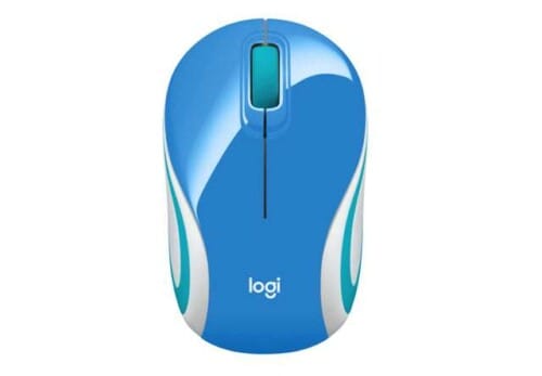 Logitech M187 - Ratón - óptico - 3 botones - inalámbrico - 2.4 GHz - receptor inalámbrico USB - azul