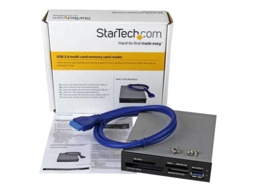 StarTech.com Lector Interno USB 3.0 para Tarjetas Memoria Flash SD MicroSD MS CF con Soporte para UHS-II - Lector de tarjetas - 3,5 pulgadas (CF I, CF II, MS, MS PRO, MMC, SD, MS Duo, MS PRO Duo, miniSD, microSD, SDHC, MS Micro, microSDHC, sdxc, MS XC, MS PRO-HG) - USB 3.0