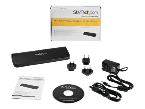 StarTech.com Estación de Conexión Docking Station Replicador Puertos Universal para Portátil USB 3.0 - Audio Red DVI HDMI®VGA Vídeo Doble - Estación de conexión - USB - VGA, HDMI - 10Mb LAN - para P/N: ARMBARDUO, ARMBARDUOV, ARMDUAL, ARMDUAL30, ARMDUALV, ARMSLIMDUO