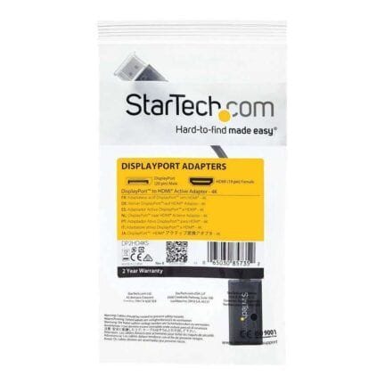 StarTech.com Conversor de Vídeo DisplayPort a HDMI con Audio – Adaptador Activo DP 1.2 para Ordenadores de Sobremesa/Laptops – 4K @ 30Hz - Vídeo conversor - DisplayPort - HDMI - para P/N: DKM30CHDPD, DKM30CHDPDUE, SV231QDPU34K, TB3CDK2DP, TB3CDK2DPUE, TB3DKM2DPL