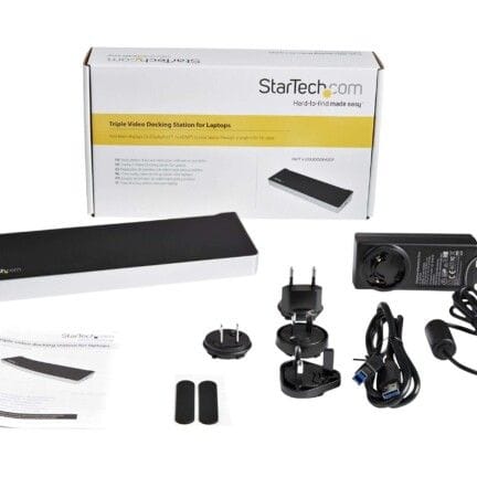 StarTech.com Replicador de Puertos Universal Triple para Ordenador Portátil - Base Docking Station USB 3.0 - Estación de conexión - USB - GigE - para P/N: ARMBARTRIO2, ARMTRIO, LTLOCK