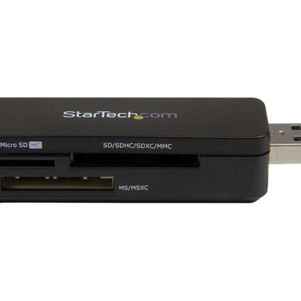 StarTech.com Lector USB 3.0 Super Speed Compacto de Tarjetas de Memoria Flash SD MicroSD SDHC SDXC MMC Memory Stick Card Reader PC Mac - Lector de tarjetas (Multiformato) - USB 3.0