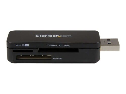 StarTech.com Lector USB 3.0 Super Speed Compacto de Tarjetas de Memoria Flash SD MicroSD SDHC SDXC MMC Memory Stick Card Reader PC Mac - Lector de tarjetas (Multiformato) - USB 3.0