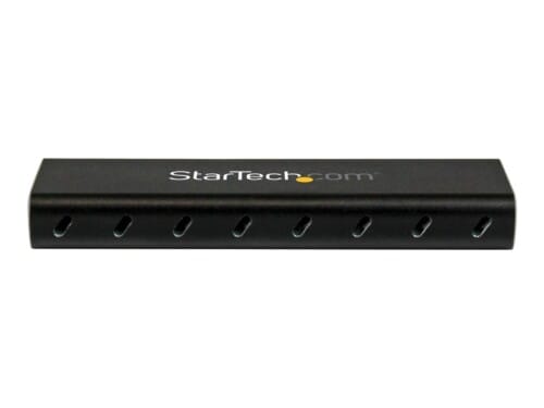 StarTech.com Adaptador SSD M.2 a USB 3.0 SuperSpeed UASP con Carcasa Protectora - Conversor NGFF de Unidad SSD - Caja de almacenamiento - M.2 - SATA 6Gb/s - USB 3.0 - negro