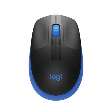 Logitech M190 - Ratón - óptico - 3 botones - inalámbrico - receptor inalámbrico USB - azul