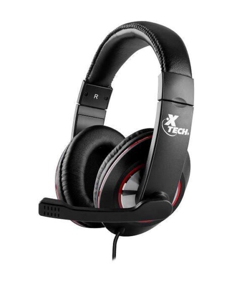 Xtech - Headset - Wired - XTH-531 - Kalamos - Gaming - Color: Black w Red accents - Connection type: USB plug- Directivity: Omnidirectional - Buttons: Command Capsule (with volume +, Volume -, audio mute, and Microphone mute - Cable length: 6.5ft