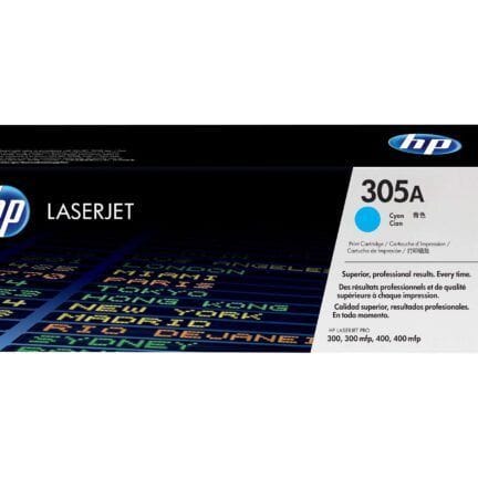 HP 305A - Cián - original - LaserJet - cartucho de tóner (CE411A) - para LaserJet Pro 300 color M351a, 300 color MFP M375nw, 400 color M451, 400 color MFP M475