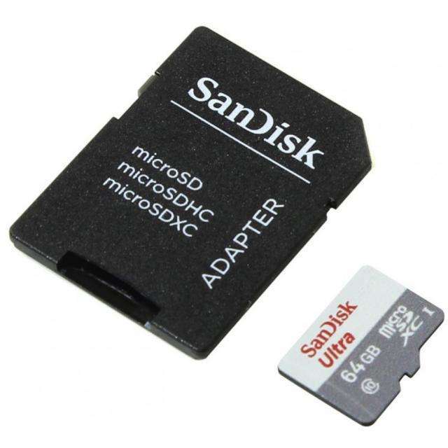 SanDisk - Flash memory card - microSDXC UHS-I Memory Card - 64 GB - 100MB 1 SanDisk - Flash memory card - microSDXC UHS-I Memory Card - 64 GB - 100MB