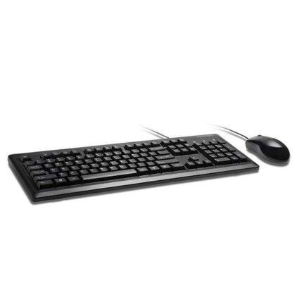 Kensington - Keyboard and mouse set - Spanish - USB - All black