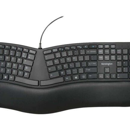 Kensington Pro Fit Ergo Wired Keyboard - Teclado - USB - EE. UU. - negro