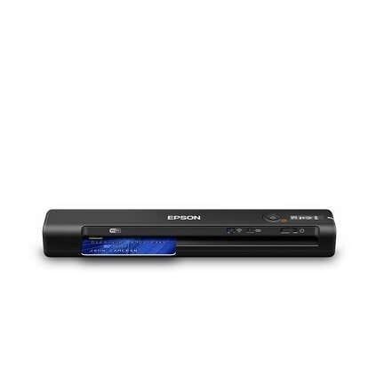 Epson - WorkForce ES-60W - Portatil a color - Una cara 4ppm - Alimentador manual - 600dpi, Resolución 1,200dpi - 500pag x día - USB 2.0, WiFi - Windows, MAC - 1 año