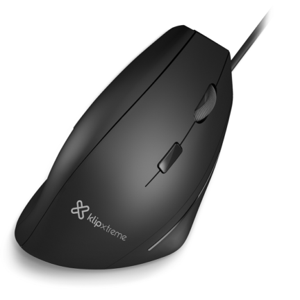 Klip Xtreme - Mouse - USB - Wired - Black - Ultra ergonomic