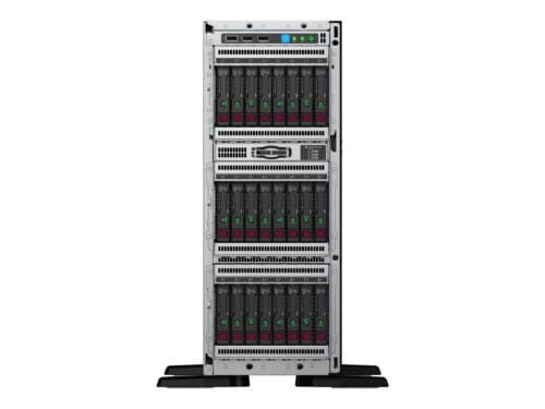 HPE ProLiant ML350 Gen10 Base - Servidor - torre - 4U - 2 vías - 1 x Xeon Silver 4210R / 2.4 GHz - RAM 16 GB - SAS - hot-swap 2.5" bahía(s) - sin disco duro - GigE - monitor: ninguno