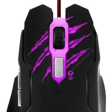 Mouse para Gaming Xtech XTM-610 Lethal Haze - Resolución ajustable de hasta 3200 ppp - Luces LED de 4 colores - Cable sin enredos - para juegos 3D de 6 botones - Sensor: Óptico - Botones: 6 - Iluminado: Sí - Longitud del cable: 5,2 pies, trenzado