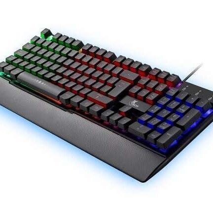 Teclado para Gaming Xtech XTK-510S - Español - Iluminación LED Multi-color con efectos de luz - Conexión USB inmediata - Descansa-palmas integrado con acabado texturizado