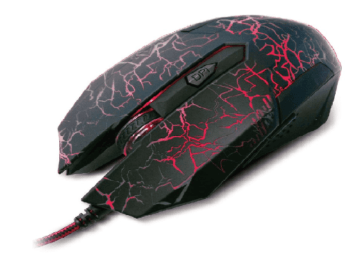Mouse para Gaming Xtech XTM-510 Bellixus USB - Resolución ajustable de hasta 2400 ppp - Luces LED de 3 colores - Cable sin enredos - Sensor: Óptico - Botones: 6 - Iluminado: Sí - Longitud del cable: 5,2 pies, trenzado