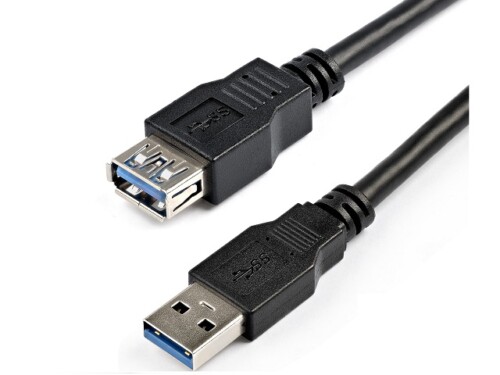StarTech.com Cable USB 3.0 de 2m Extensor Alargador - USB A Macho a Hembra - Cable alargador USB - USB Tipo A (H) a USB Tipo A (M) - USB 3.0 - 2 m - negro - para P/N: HB30A4AIB, SV211DPUA4K, SV211HDUA4K, USB2001EXT2NA, USB2002EXT2NA, USB2004EXT2NA