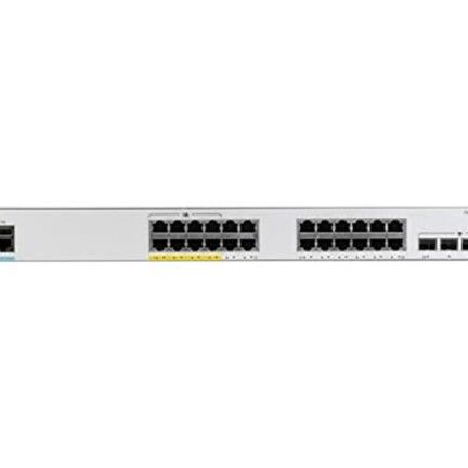 Cisco Catalyst 1000-24FP-4G-L - Conmutador - Gestionado - 24 x 10/100/1000 (PoE+) + 4 x Gigabit SFP (enlace ascendente) - montaje en rack - PoE+ (370 W)