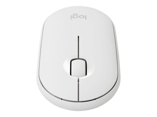 Logitech Pebble M350 - Ratón - óptico - 3 botones - inalámbrico - Bluetooth, 2.4 GHz - receptor inalámbrico USB - blanco