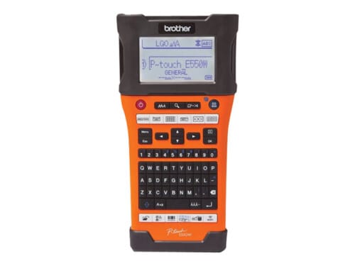 Brother P-Touch PT-E550WVP - Etiquetadora - B/N - transferencia térmica - rollo (2,4 cm) - 180 x 180 ppp - hasta 30 mm/segundo - USB 2.0, Wi-Fi(n) - cortador - impresión de 7 líneas