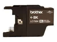 Brother LC75BK - Alto rendimiento - negro - original - cartucho de tinta - para Brother MFC-J280, J425, J430, J435, J5910, J625, J6510, J6710, J6910, J825, J835