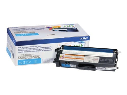 Brother TN315C - Alto rendimiento - cián - original - cartucho de tóner - para Brother HL-4150CDN, HL-4570CDW, HL-4570CDWT, MFC-9460CDN, MFC-9560CDW, MFC-9970CDW