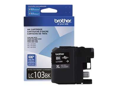 Brother LC103BK - Alto rendimiento - negro - original - cartucho de tinta - para Brother DCP-J152, MFC-J245, J285, J450, J470, J475, J650, J6520, J6720, J6920, J870, J875