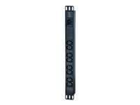 APC Easy Basic Rack PDU EPDU1016B - Unidad de distribución de potencia (montaje en bastidor) - CA 200/208/230 V - 3680 VA - input: IEC 60320 C20 - conectores de salida: 8 (IEC 60320 C13) - 1U - 2.5 m cable - negro - para P/N: AR106V, SCL400RMJ1U, SCL500RMI1UC, SCL500RMI1UNC, SMTL1000RMI2UC, SMTL750RMI2UC