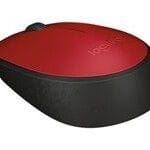 Logitech M170 - Ratón - diestro y zurdo - inalámbrico - 2.4 GHz - receptor inalámbrico USB - rojo