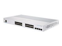 Cisco Business 350 Series 350-24T-4G - Conmutador - L3 - Gestionado - 24 x 10/100/1000 + 4 x SFP - montaje en rack