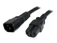 StarTech.com Cable 1,8m 14 AWG Adaptador Jumper Bridge IEC C14 a IEC C15 para Servidor UPS - Cable de alimentación - IEC 60320 C14 a IEC 60320 C15 - CA 250 V - 1.8 m - moldeado - negro