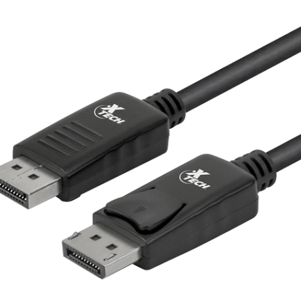 Xtech - Cable DisplayPort - DisplayPort (M) a DisplayPort (M) - 1.8 m - trabado - negro