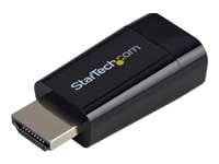 StarTech.com Adaptador Conversor  de Vídeo HDMI a VGA - Convertidor Portátil ideal para Chromebooks, Ultrabooks y Portátiles - 1920x1200 - Adaptador de vídeo - HDMI macho a HD-15 (VGA) hembra - 4.5 cm - negro - activo - para P/N: DKT30CSDHPD3, SV211HDUC, SV221HUC4K