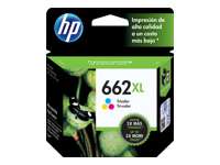 HP 662XL - Alto rendimiento - color (cian, magenta, amarillo) - original - Ink Advantage - cartucho de tinta - para Deskjet 1516, Ink Advantage 15XX, Ink Advantage 26XX, Ink Advantage 46XX