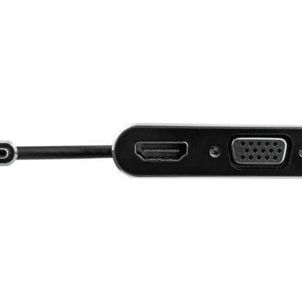 StarTech.com Adaptador USB-C a VGA y HDMI - 2en1 - 4K 30Hz - Gris Espacial - Adaptador Gráfico Externo USB Tipo C - Adaptador de vídeo externo - IT6222 - USB-C - HDMI, VGA - gris espacio