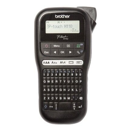 Brother P-Touch PT-H110 - Etiquetadora - B/N - transferencia térmica - rollo (1,2 cm) - 180 ppp - hasta 20 mm/segundo - cortador - impresión de 2 líneas - negro