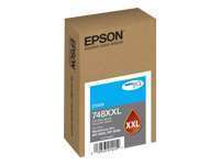 Epson 748XXL - XL - cián - original - blíster con alarmas de RF/acústica - cartucho de tinta - para WorkForce Pro WF-6090, WF-6590, WF-8090, WF-8090 D3TWC, WF-8590, WF-8590 D3TWFC