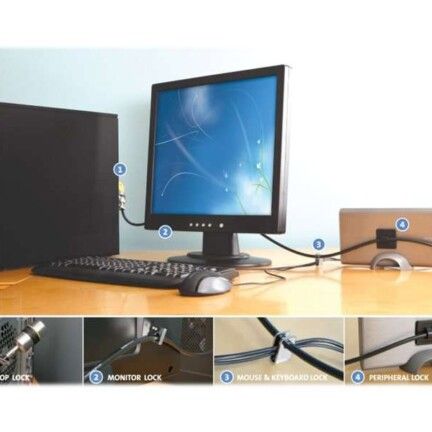 Kensington Desktop and Peripherals Locking Kit - Kit de seguridad del sistema
