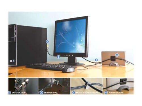 Kensington Desktop and Peripherals Locking Kit - Kit de seguridad del sistema