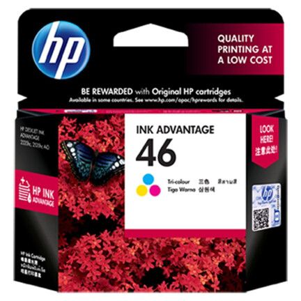 HP 46 - Color (cian con base de tinte, magenta con base de tinte, amarillo con base de tinte) - original - Ink Advantage - cartucho de tinta - para Deskjet Ink Advantage Ultra 2529, Ink Advantage Ultra 4729