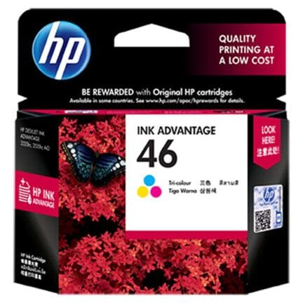 HP 46 - Color (cian con base de tinte, magenta con base de tinte, amarillo con base de tinte) - original - Ink Advantage - cartucho de tinta - para Deskjet Ink Advantage Ultra 2529, Ink Advantage Ultra 4729