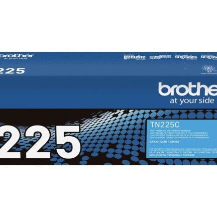 Brother TN225C - Alto rendimiento - cián - original - cartucho de tóner - para Brother HL-3140, HL-3170, HL-3180, MFC-9130, MFC-9330, MFC-9340