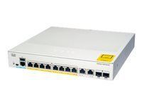Cisco Catalyst 1000-8P-2G-L - Conmutador - Gestionado - 4 x 10/100/1000 (PoE+) + 4 x 10/100/1000 + 2 x combo Gigabit SFP (enlace ascendente) - montaje en rack - PoE+ (67 W)