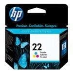 HP 22 - 5 ml - color (cian, magenta, amarillo) - original - cartucho de tinta - para Deskjet F2149, F2179, F2185, F2210, F2224, F2240, F2288, F2290, F375; Officejet 56XX