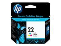 HP 22 - 5 ml - color (cian, magenta, amarillo) - original - cartucho de tinta - para Deskjet F2149, F2179, F2185, F2210, F2224, F2240, F2288, F2290, F375; Officejet 56XX